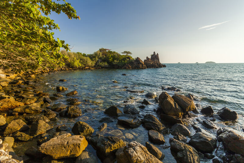 Tropical island shoreline