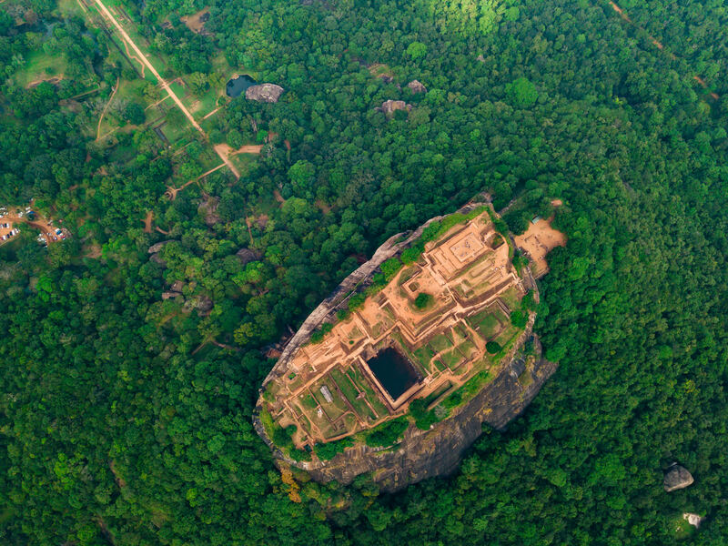 Aerial view of Sigiriya